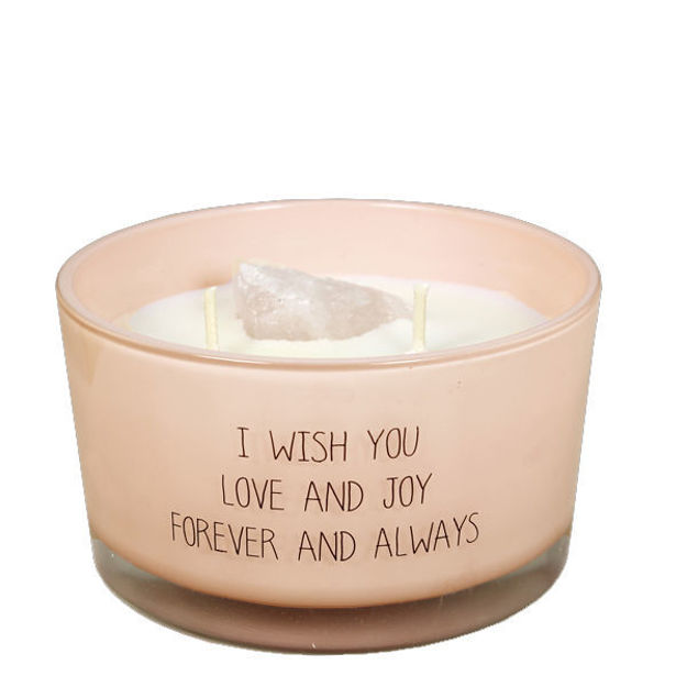 Afbeeldingen van Sojakaars - I wish you love and joy forever and always
